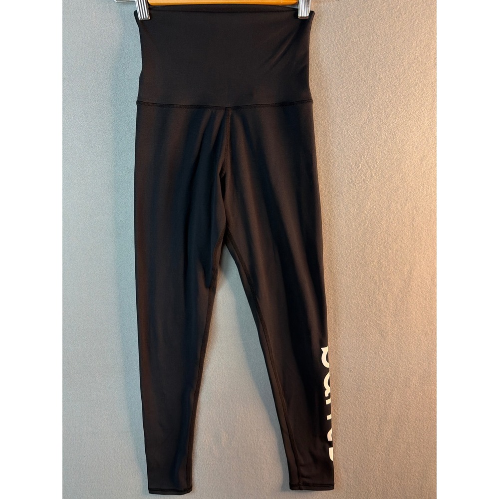 barre3 Women XS Leggings Black Excellent High Rise Logo Activewear